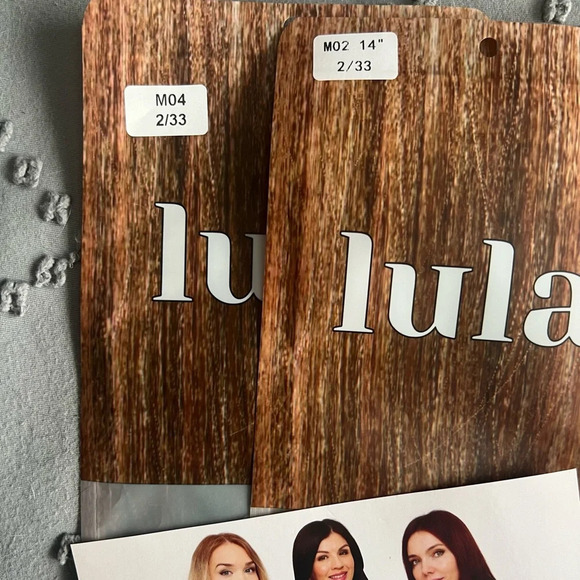 Lula Darker Dark Brown 14” Halo Hair Extensions NEW - Picture 6 of 7